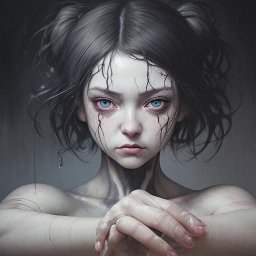 Cosmetologist in Dark Fantasy Oil Painting