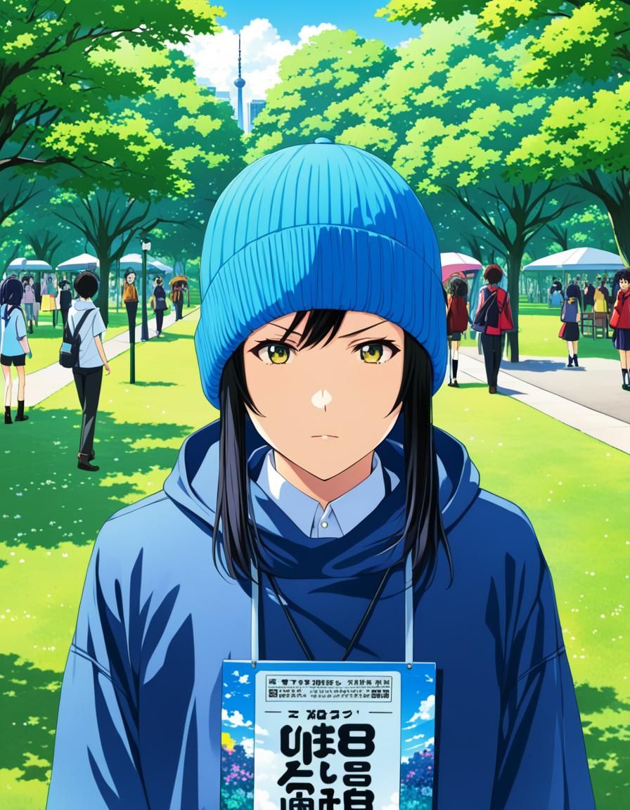 Anime Urban Shaman in Park, Manga Style