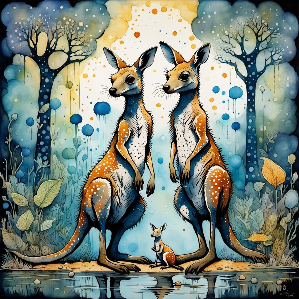 Mr n Mrs Kanga and baby Roo