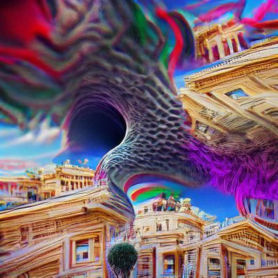 Psychedelic Surrealism: Rome in 8K Resolution