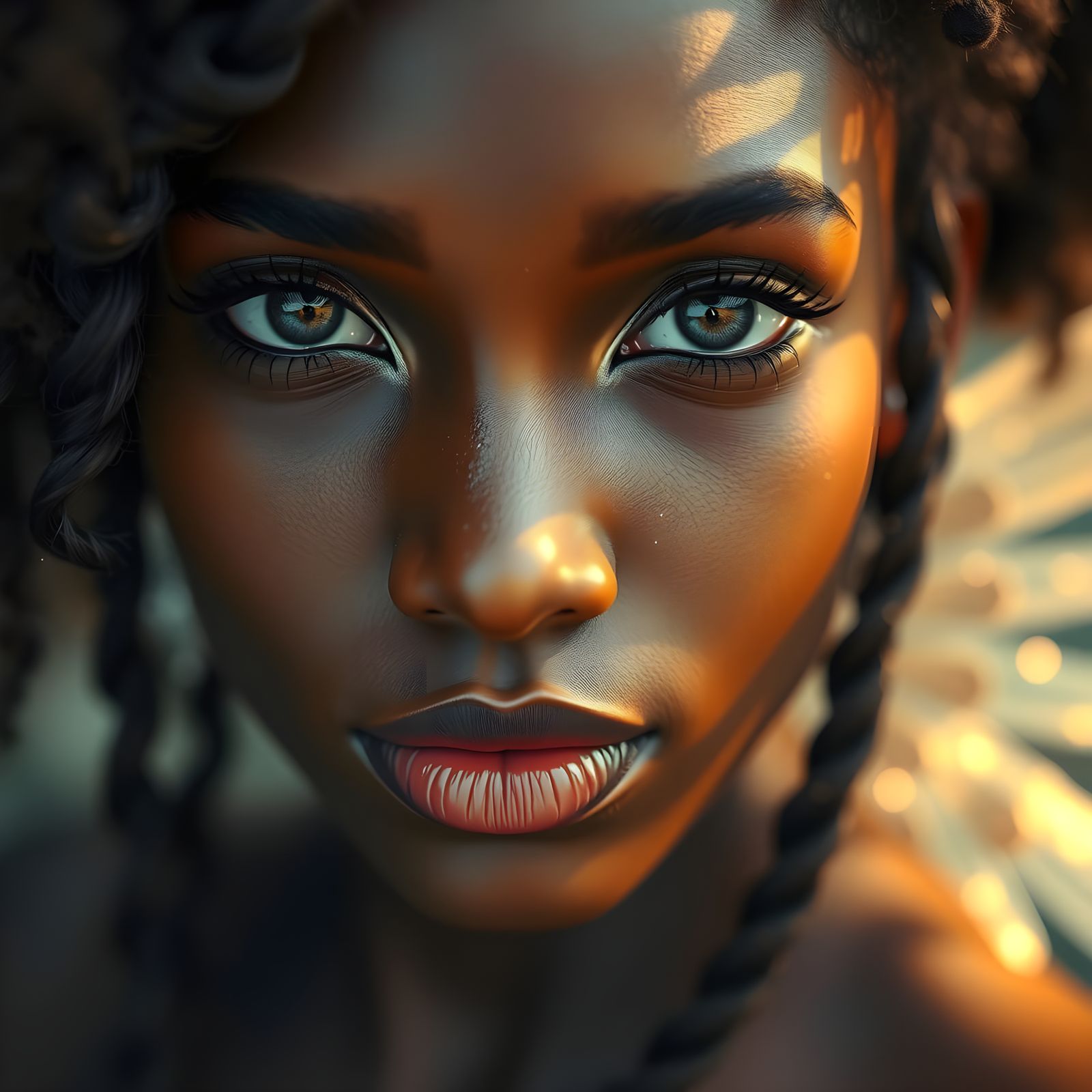 Enchanted Fairy with Radiant Dark Skin