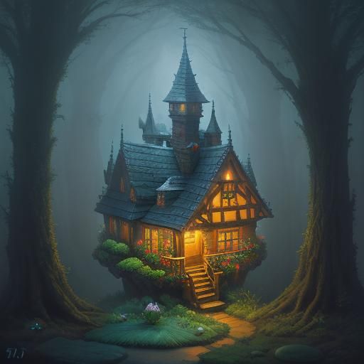 Micro Fairytale World Carved on Egg