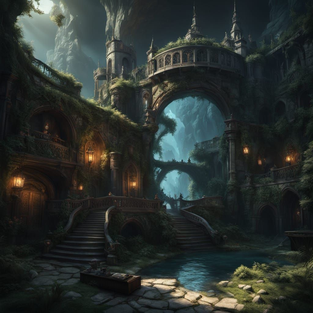 Vibrant Coral Reef Scene with Marine Life