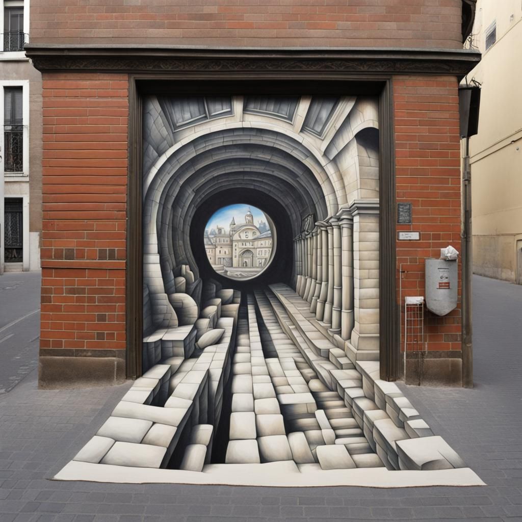 Street Art Trompe-l'oeil Optical Illusion