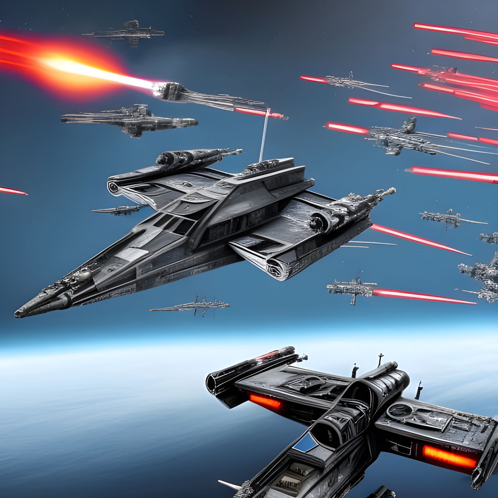 The armada gather for their first volley