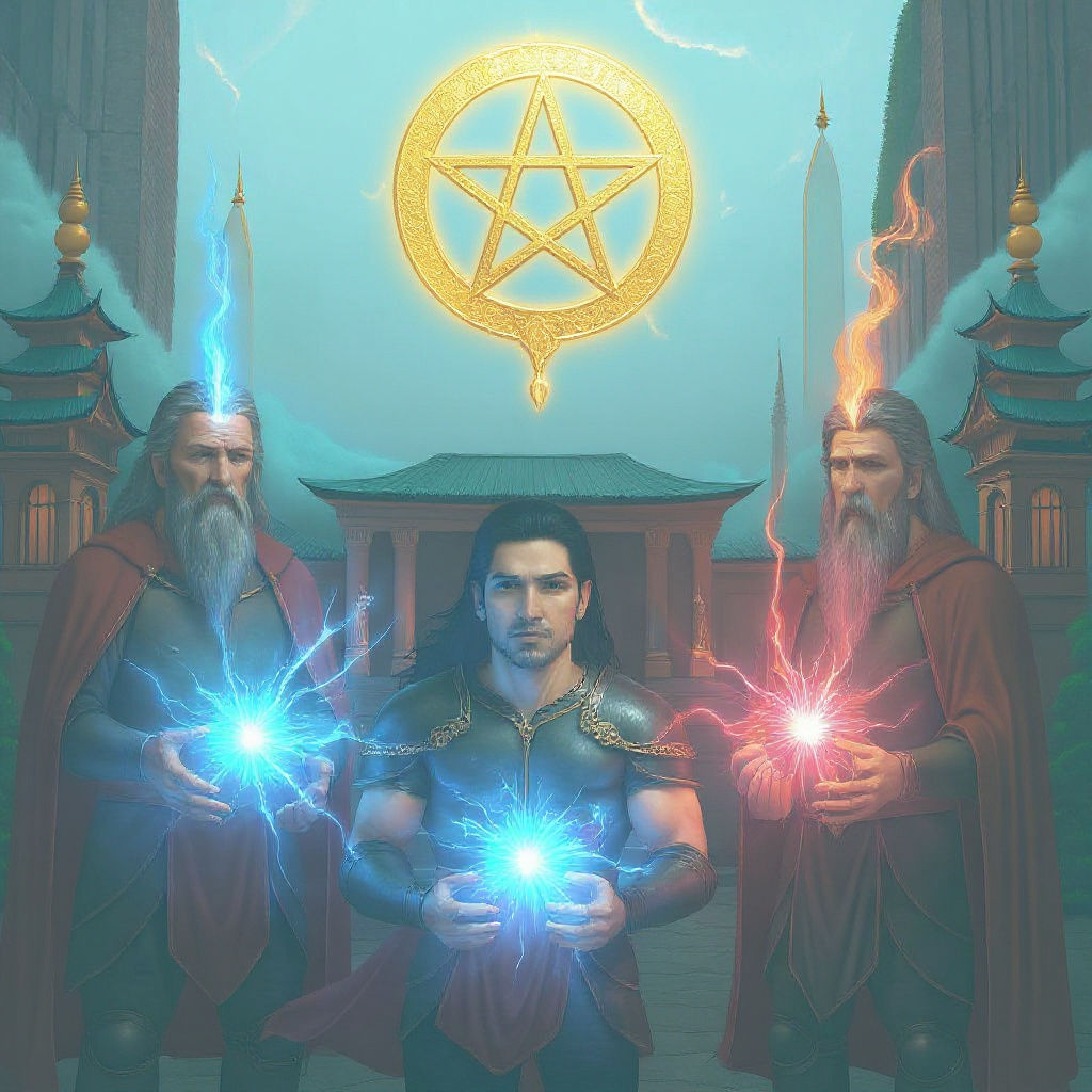 Mystical Realm of Deities in Ethereal Digital Art