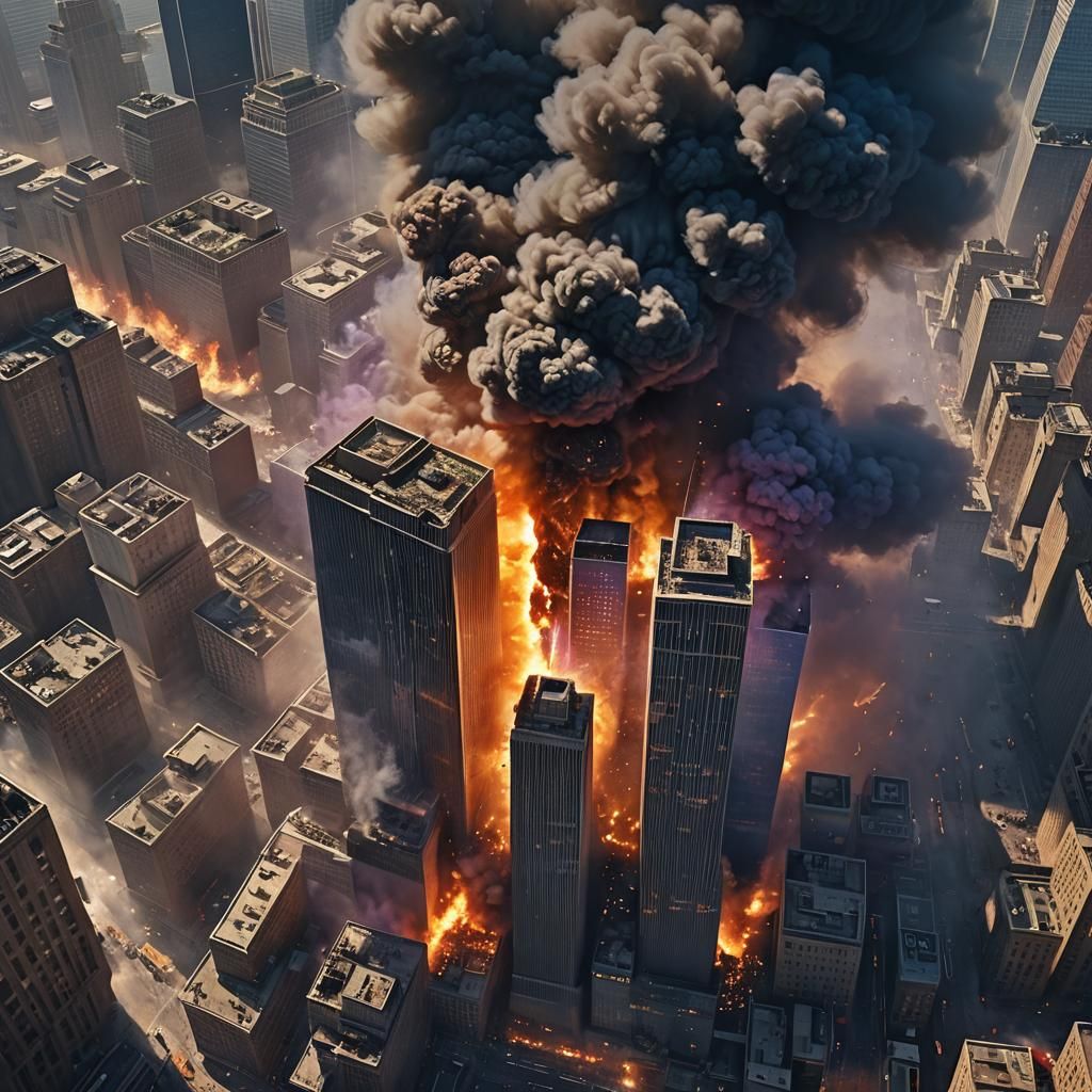 Dramatic Image of World Trade Center Smoke