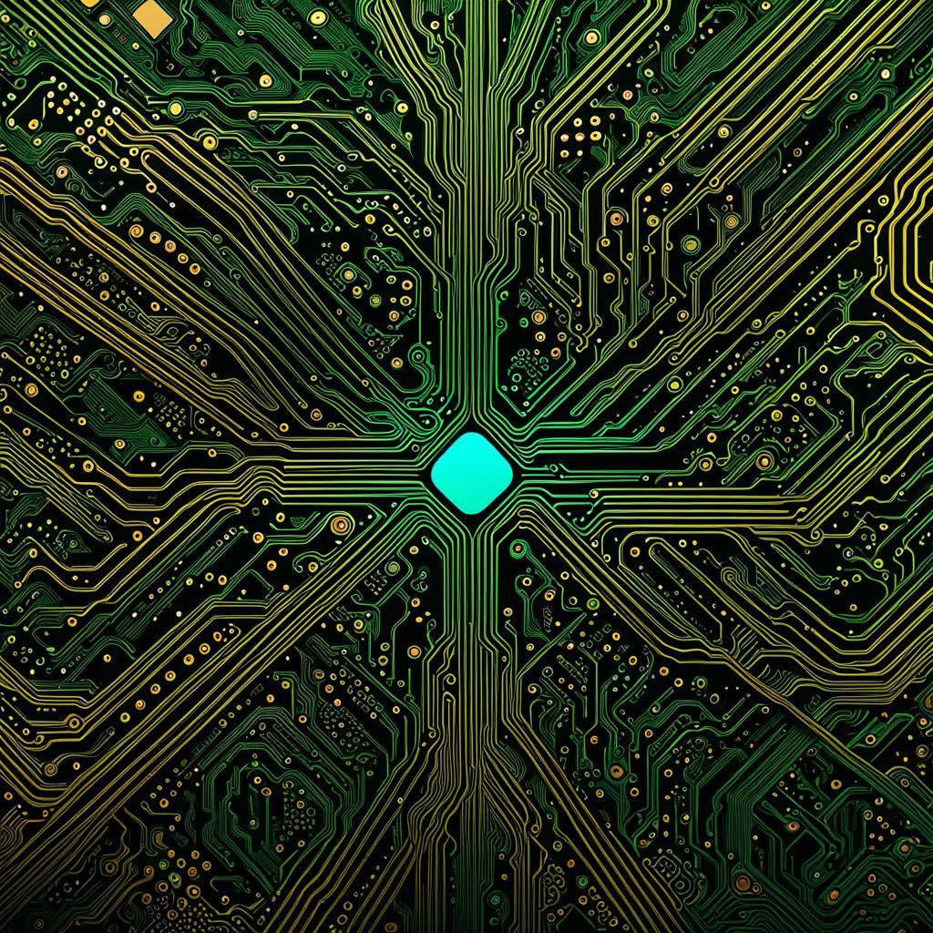 Intricate Organic Motherboard Geometric Design