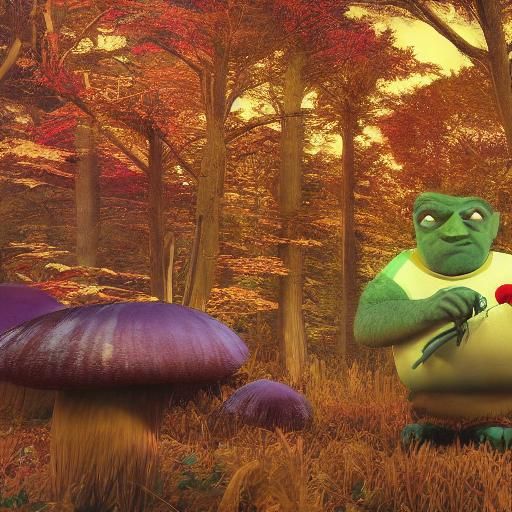 Enchanted Forest: Ogre Dwarf's Surreal Flute Serenade