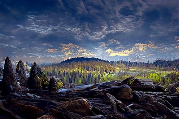 Majestic Landscape Vista Inspired by Photography