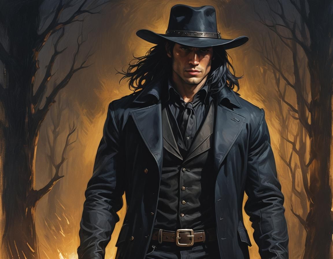 Dark Fantasy Portrait of a Muscular Man