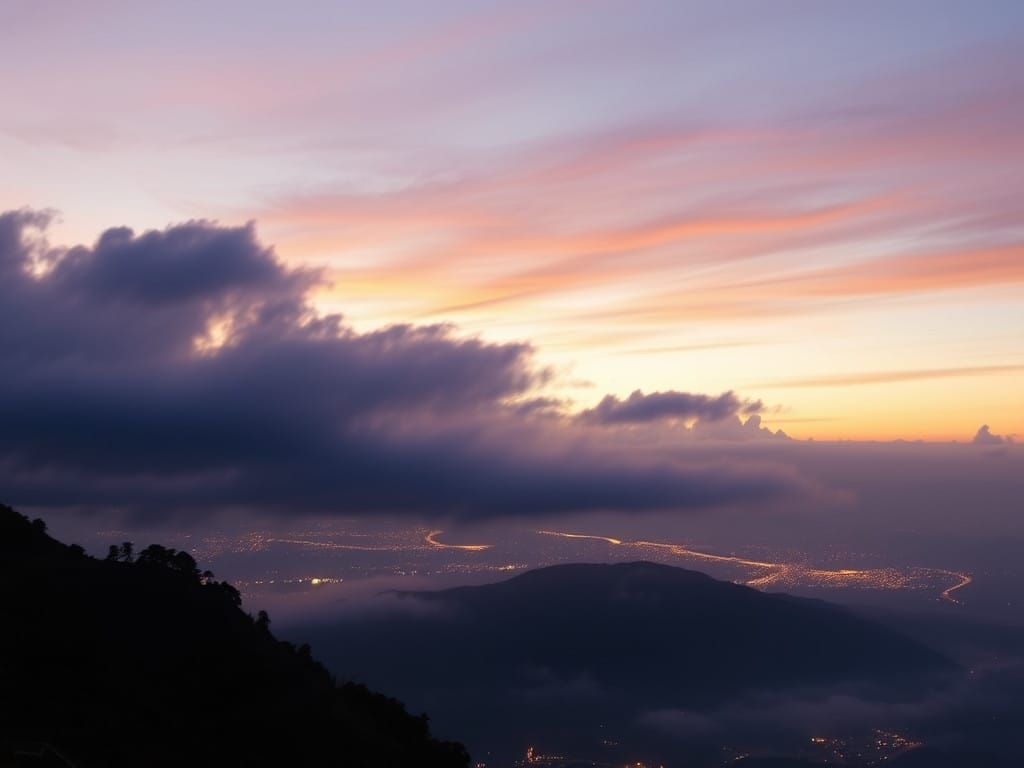 Surreal Peruvian Landscape at Dazzling Twilight