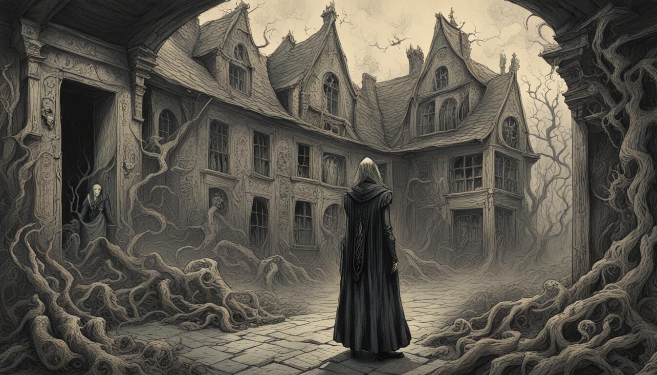 Roanoke Witch in Dark Gothic Art Style