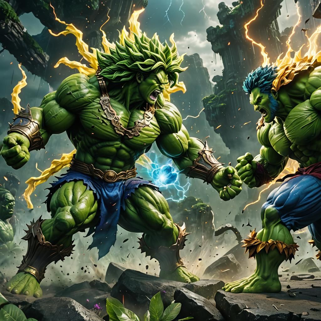 Broly vs Hulk on Namek in Unreal Engine 5