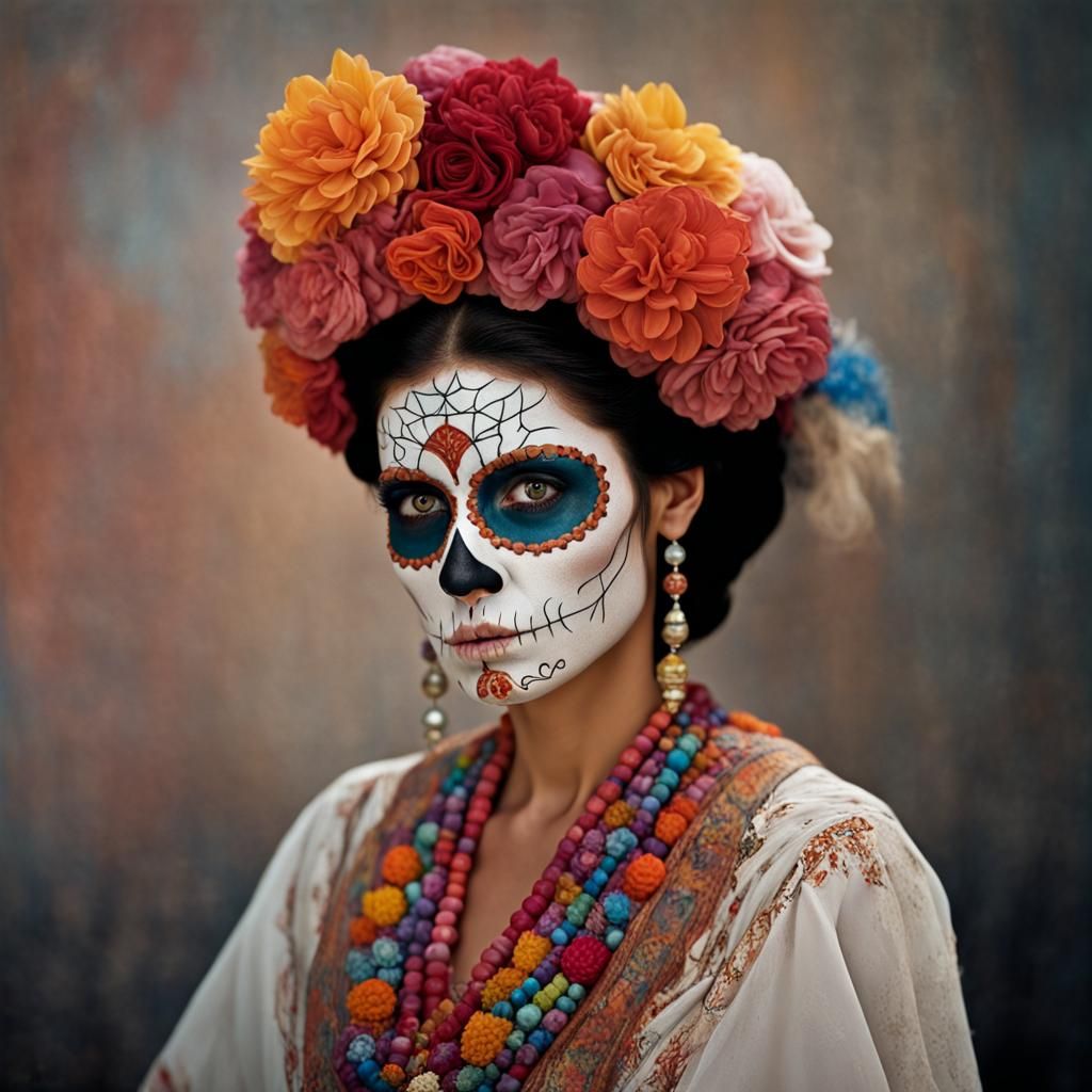 Striking Catrina Portrait in Professional Photography Style