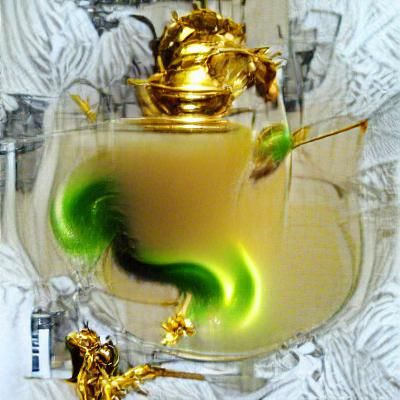 Ornate Golden Magic Lamp Illustration
