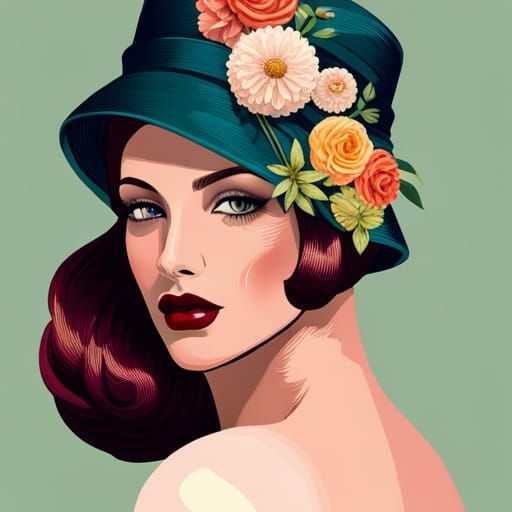 Vintage cloche style hat