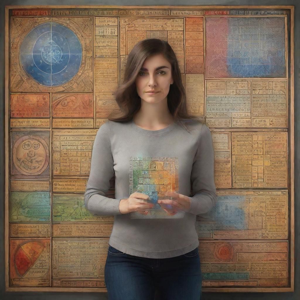 Woman Adorned with Periodic Table of Elements