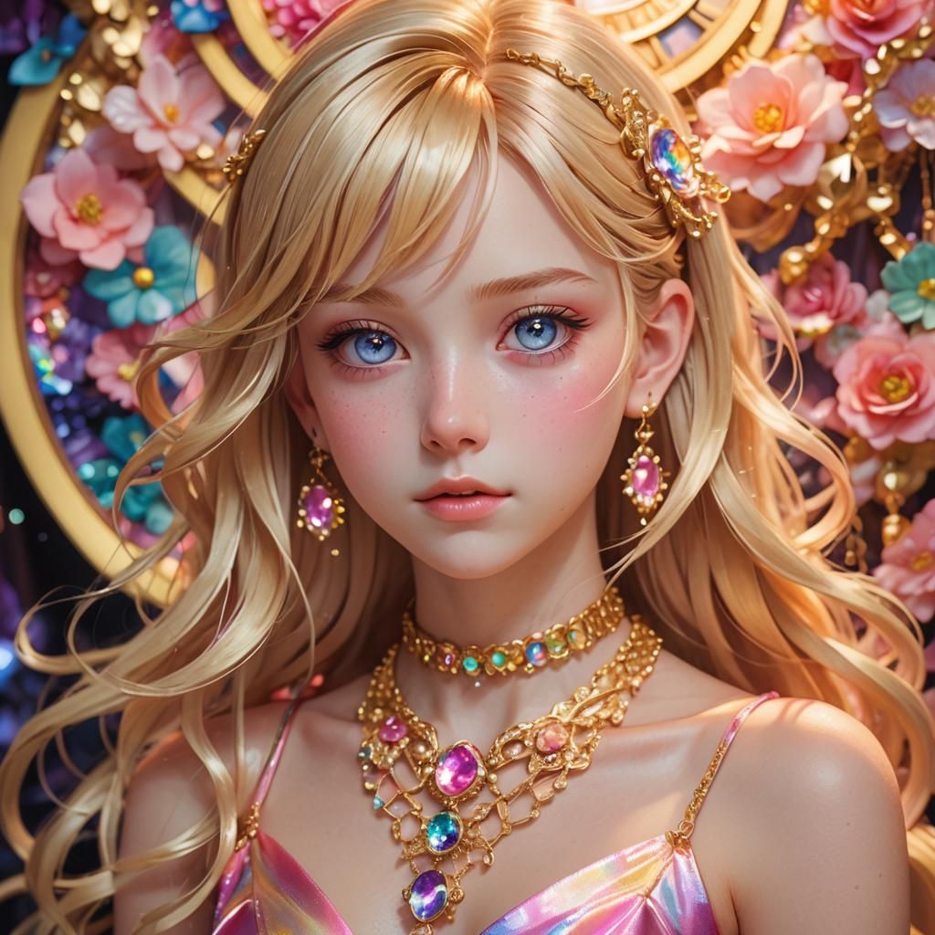 Anime Girl Portrait in 3D Art Style