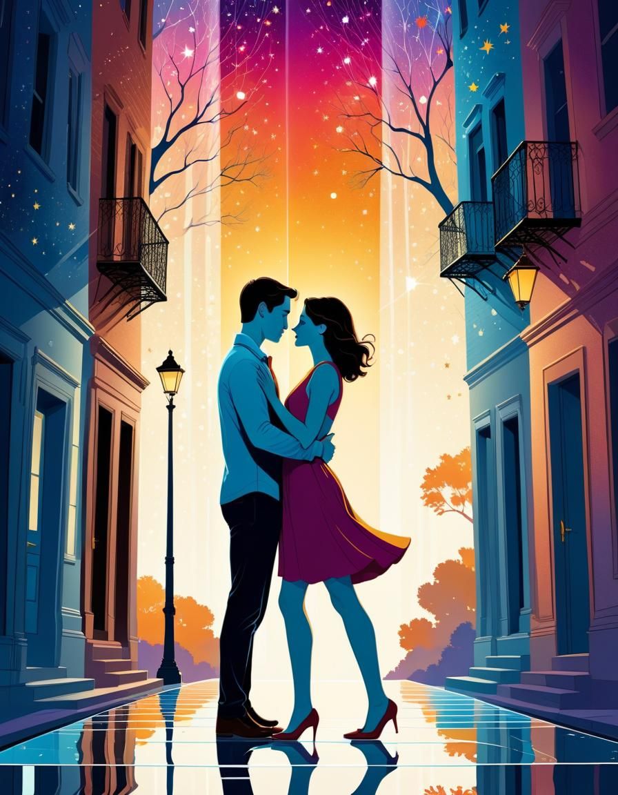 Dynamic Star-Crossed Lovers in Web Comic Style