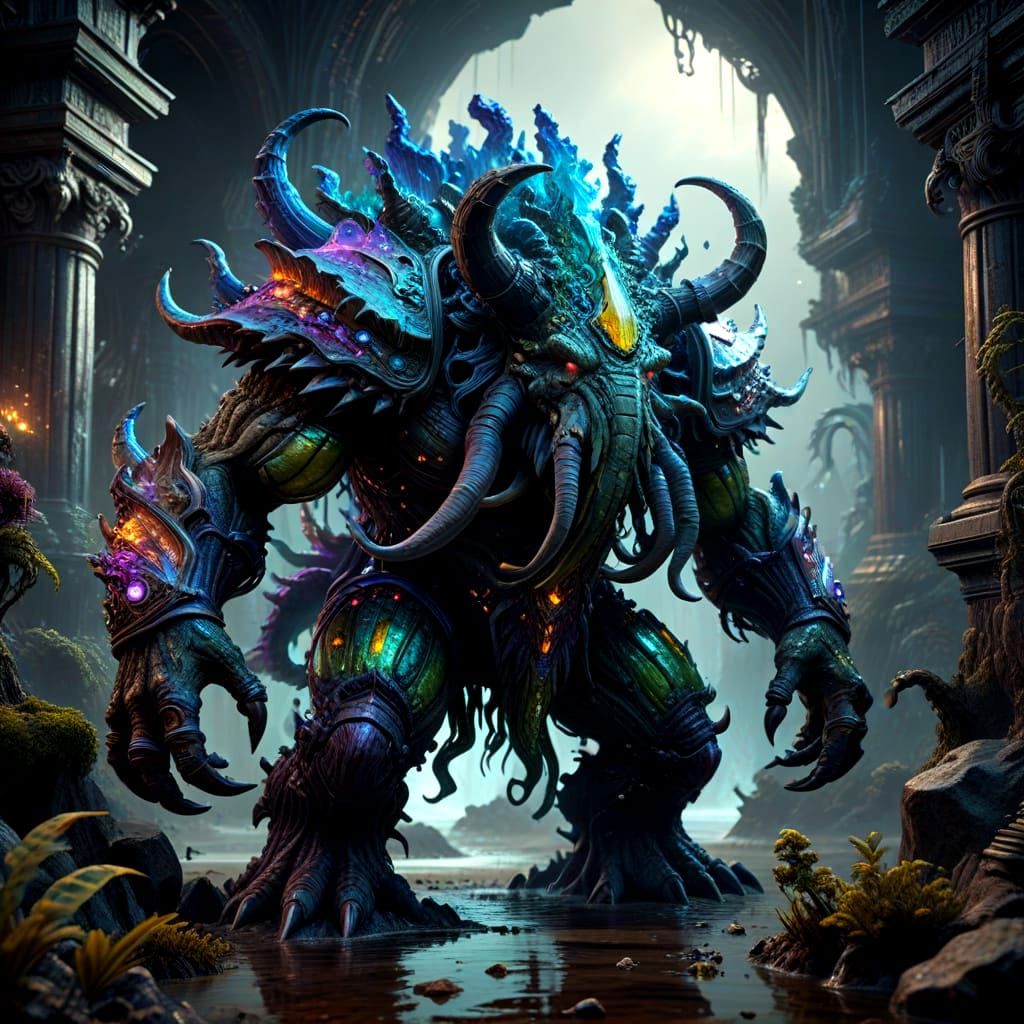 Lovecraftian Monster Concept Art in 8K Resolution