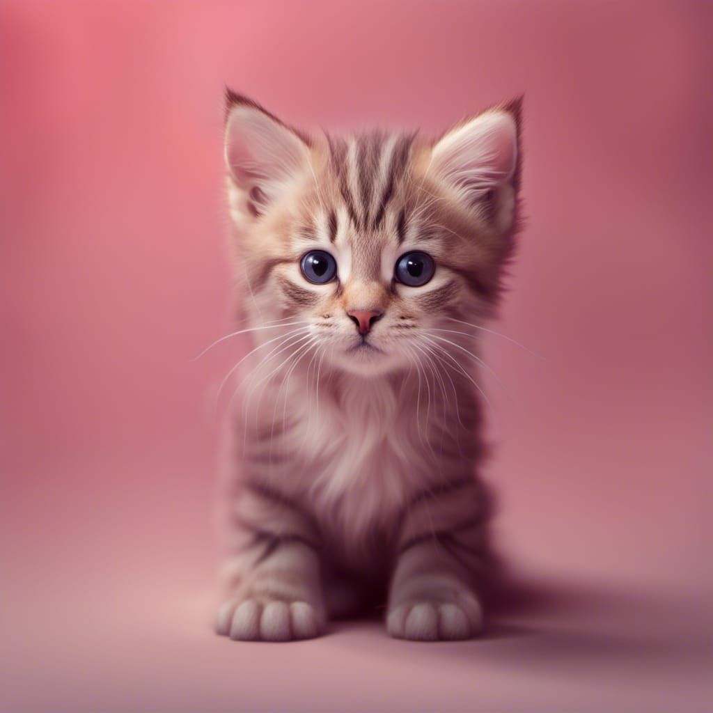 Cute Horror: Nanobyte Kitten Portrait in 3D