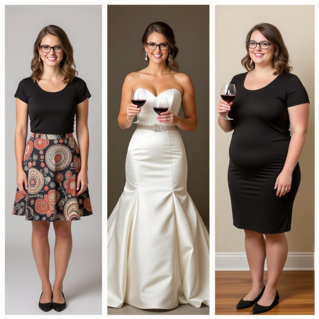 Woman's Life Stages: Age 25, 29, and 30 Portraits