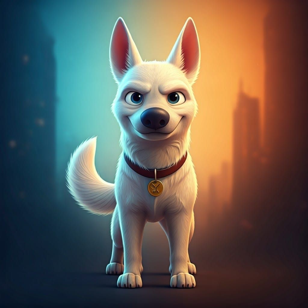 Heroic Bolt in a Futuristic Cityscape, 3D Render