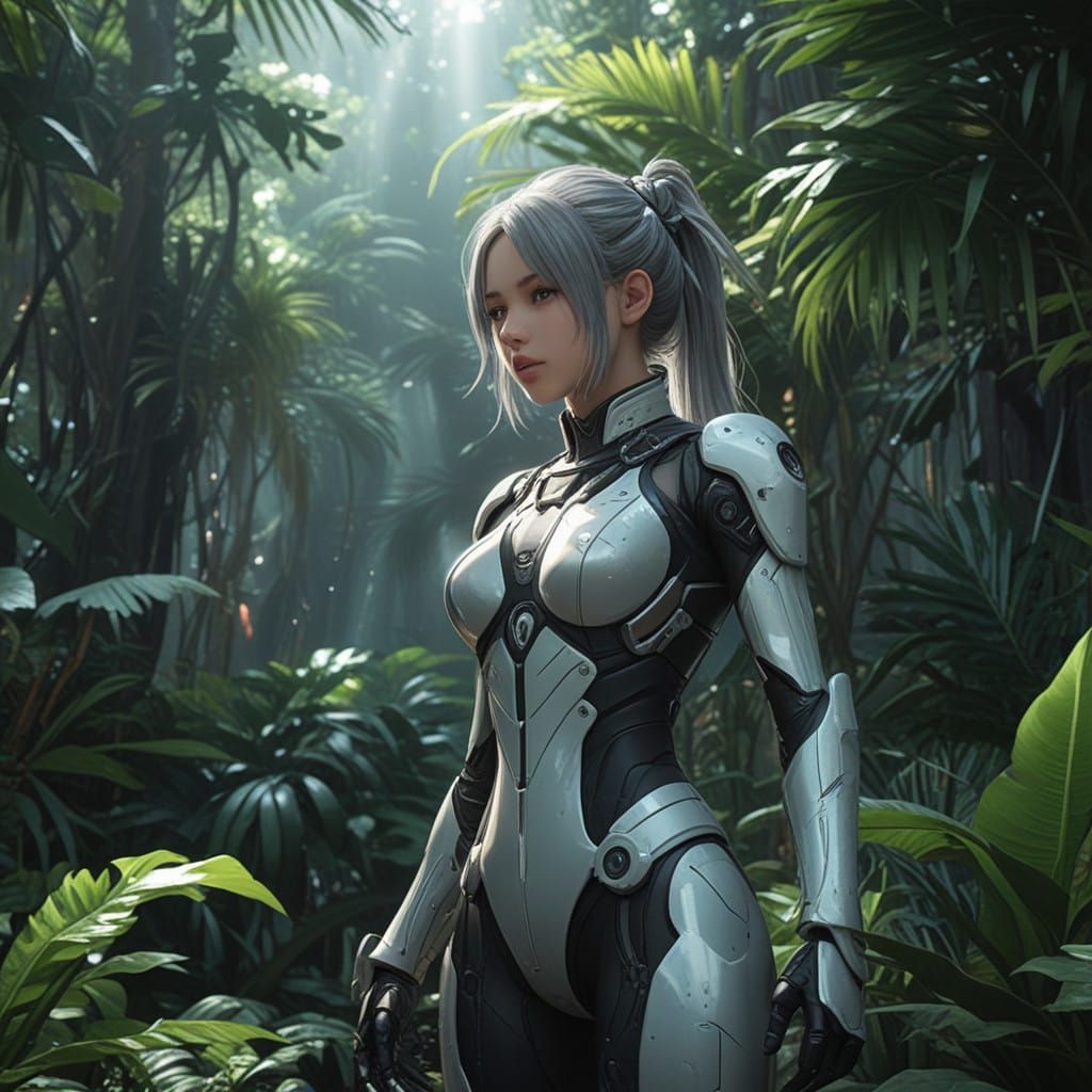 Ethereal Tropical Dreams in Cinematic Film Still