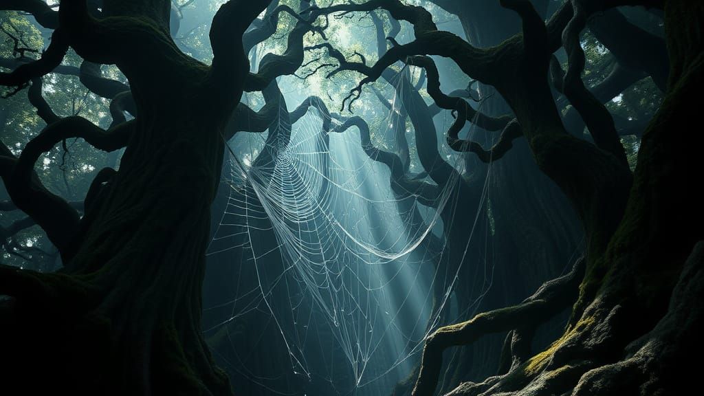 Ancient Forest of Giant Spiders and Webs