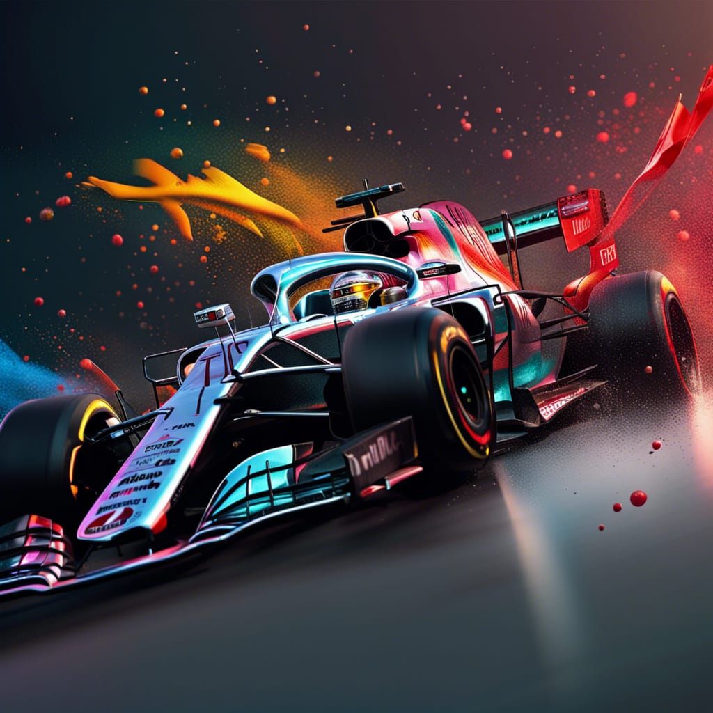 Hyperrealistic Formula 1 Concept Art