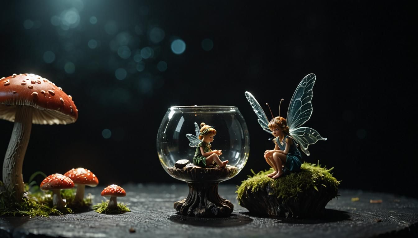 Fairy in Glass: A Cinematic Film Still