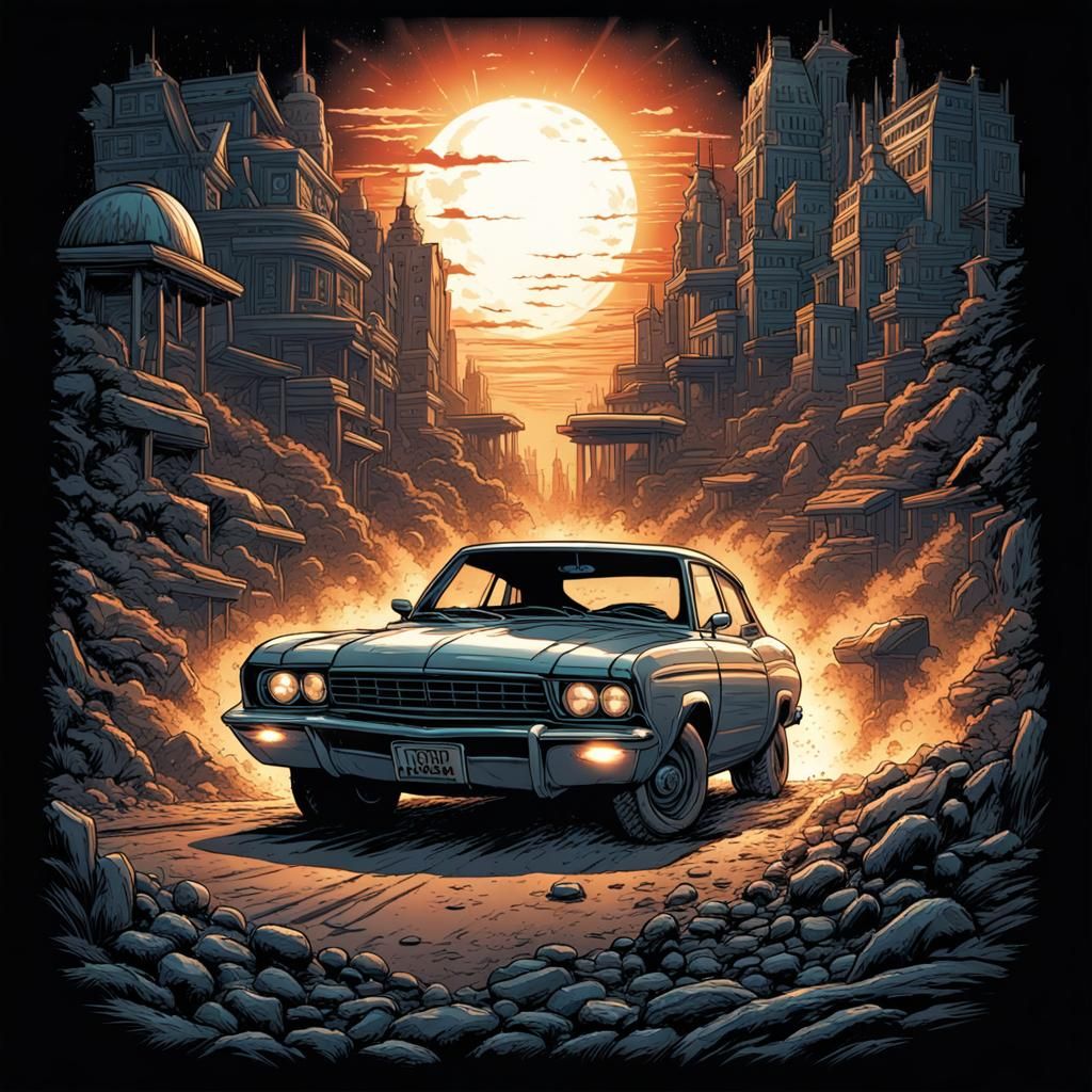 T-Shirt Design for Car Contest in Comic Book Style
