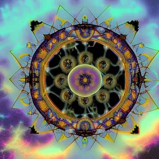 Fractal Moon with Taurus and Gemini Elements