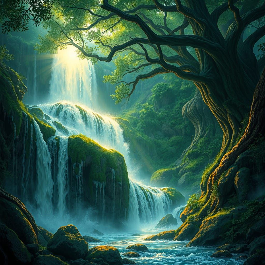 Sacred Gunja Oak Radiates Holy Power Amidst Vibrant Underwoo...