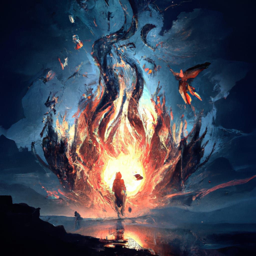 Elemental Convergence: Terrifying and Beautiful Artwork