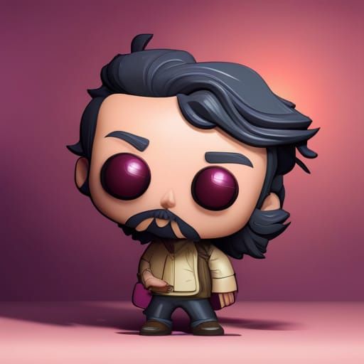 Hyperrealistic Funkopop Figure in Splash Art Style