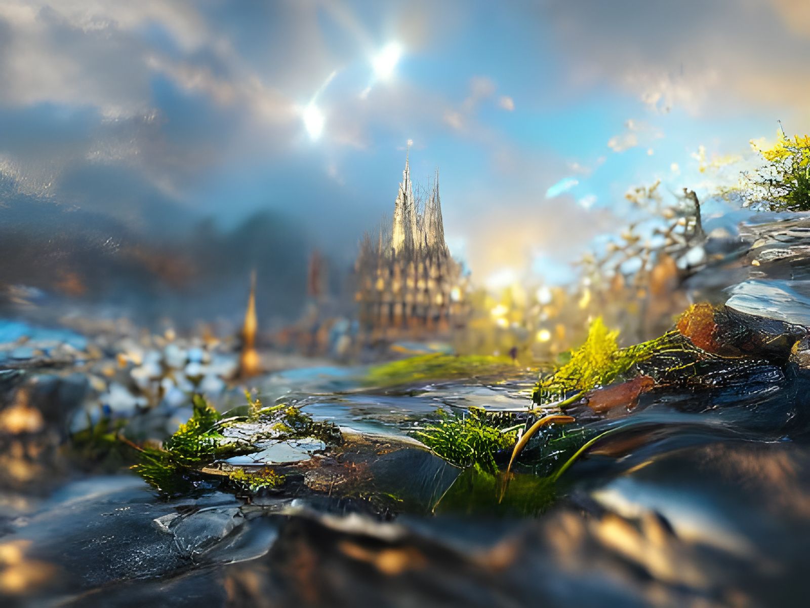 Cologne Cathedral in Radiant Sunlight: Digital Masterpiece