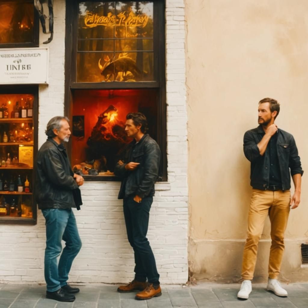 Fantasy Creature in Misty Forest Oil Painting