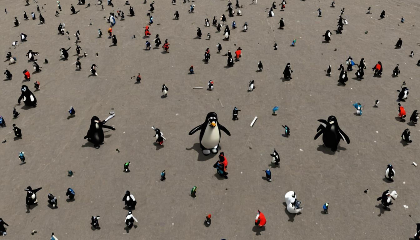 Epic Battle: Linux Versus Windows Panoramic Photo