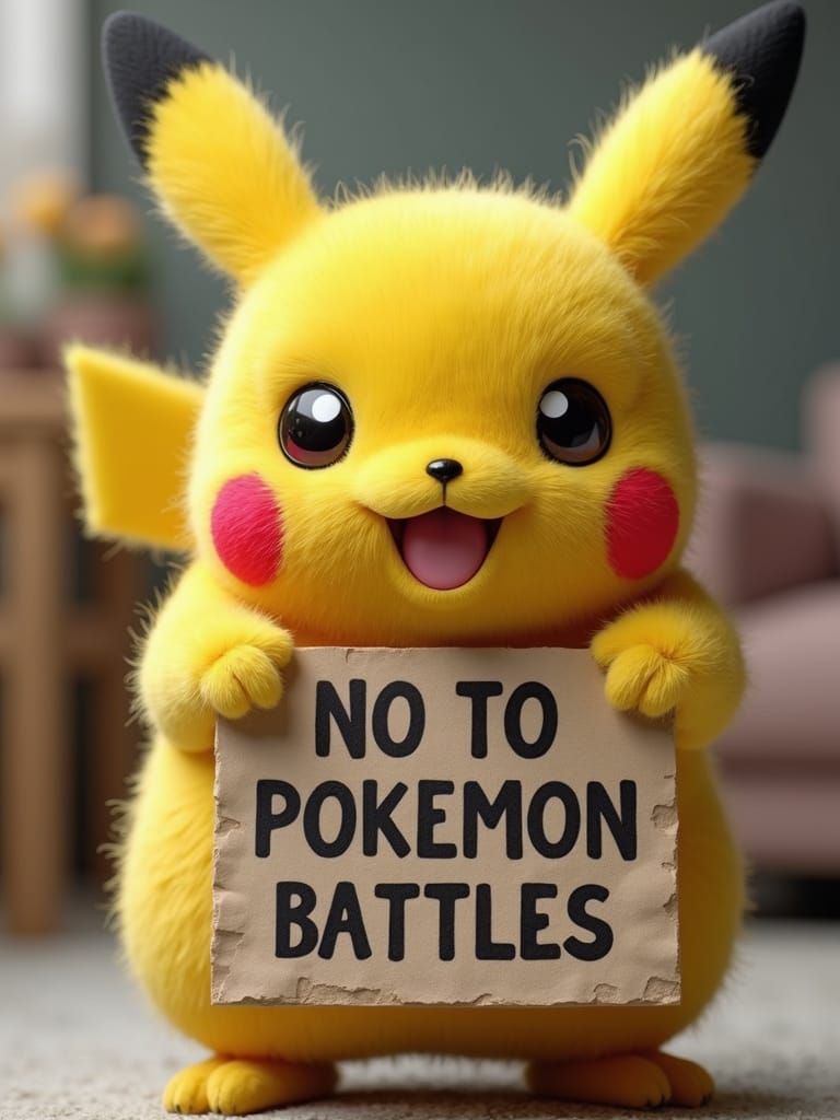 Pikachu Protests Pokémon Battles in 3D