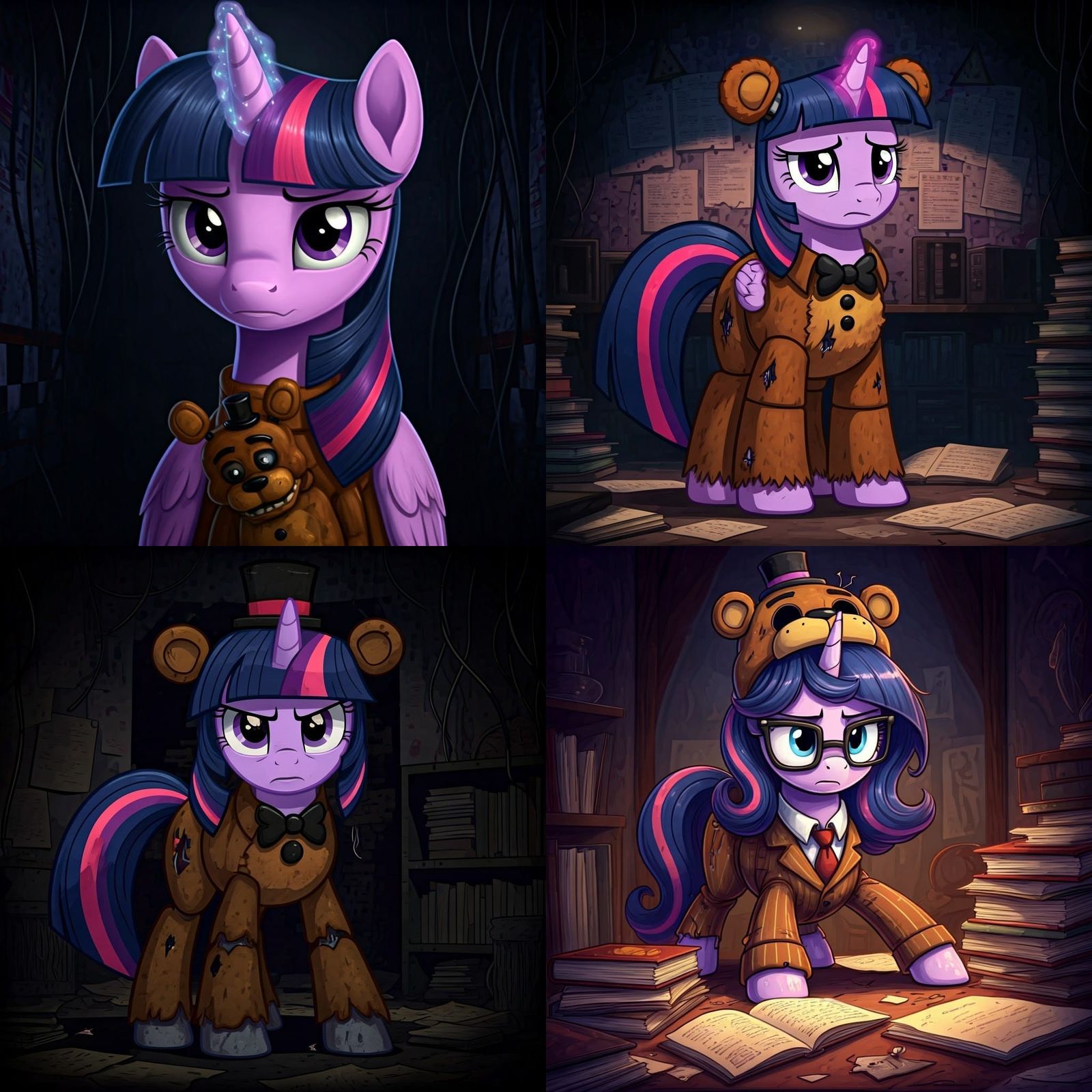 Twilight Sparkle Trapped in Freddy Fazbear Costume