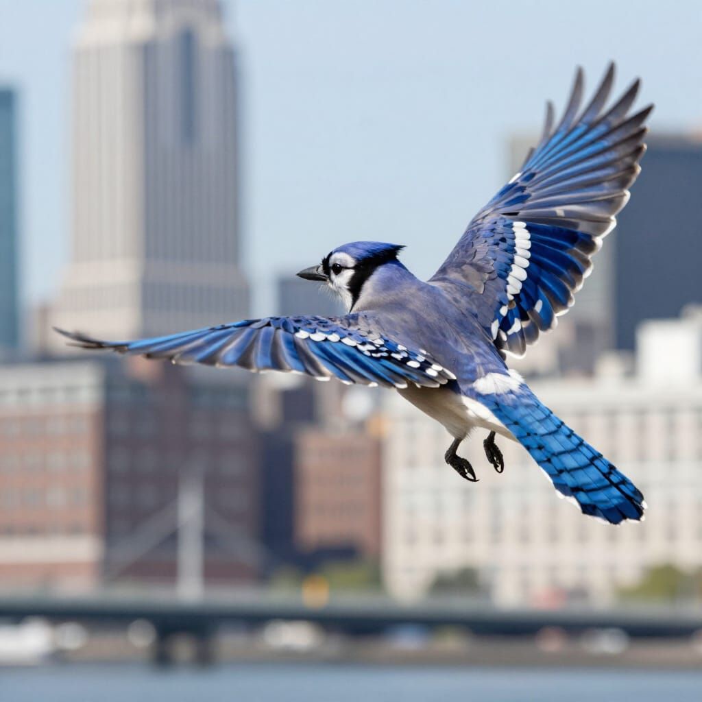 Blue Jays Soar Over Battery Park New York