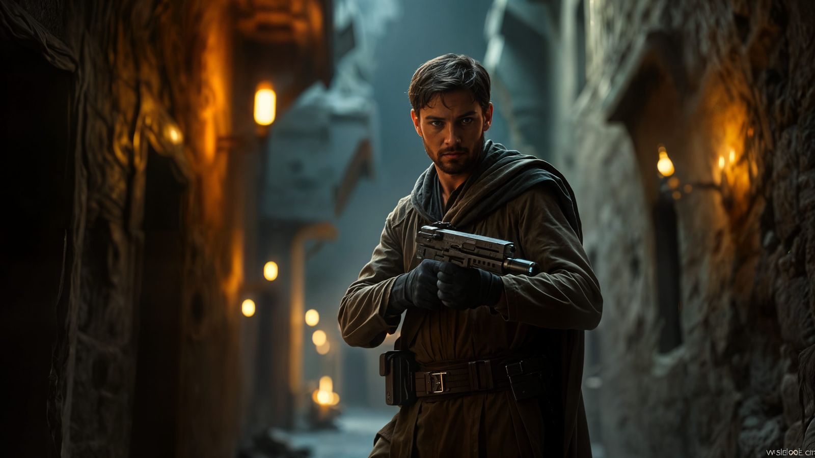 A Cinematic Star Wars Operative in Dramatic Haze