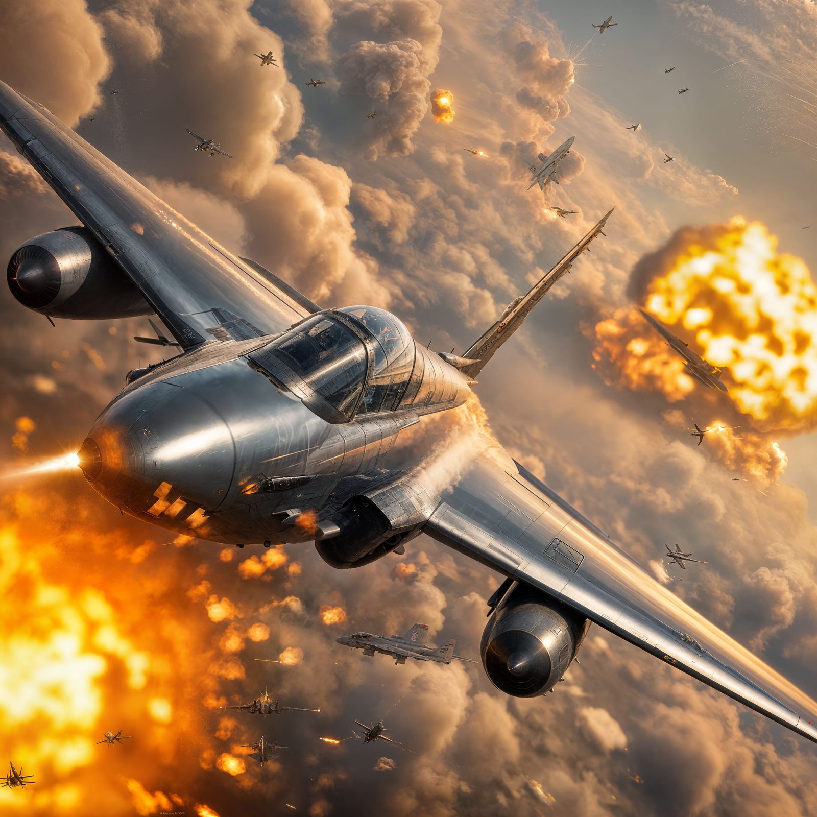 Fighter Plane in Combat Photography