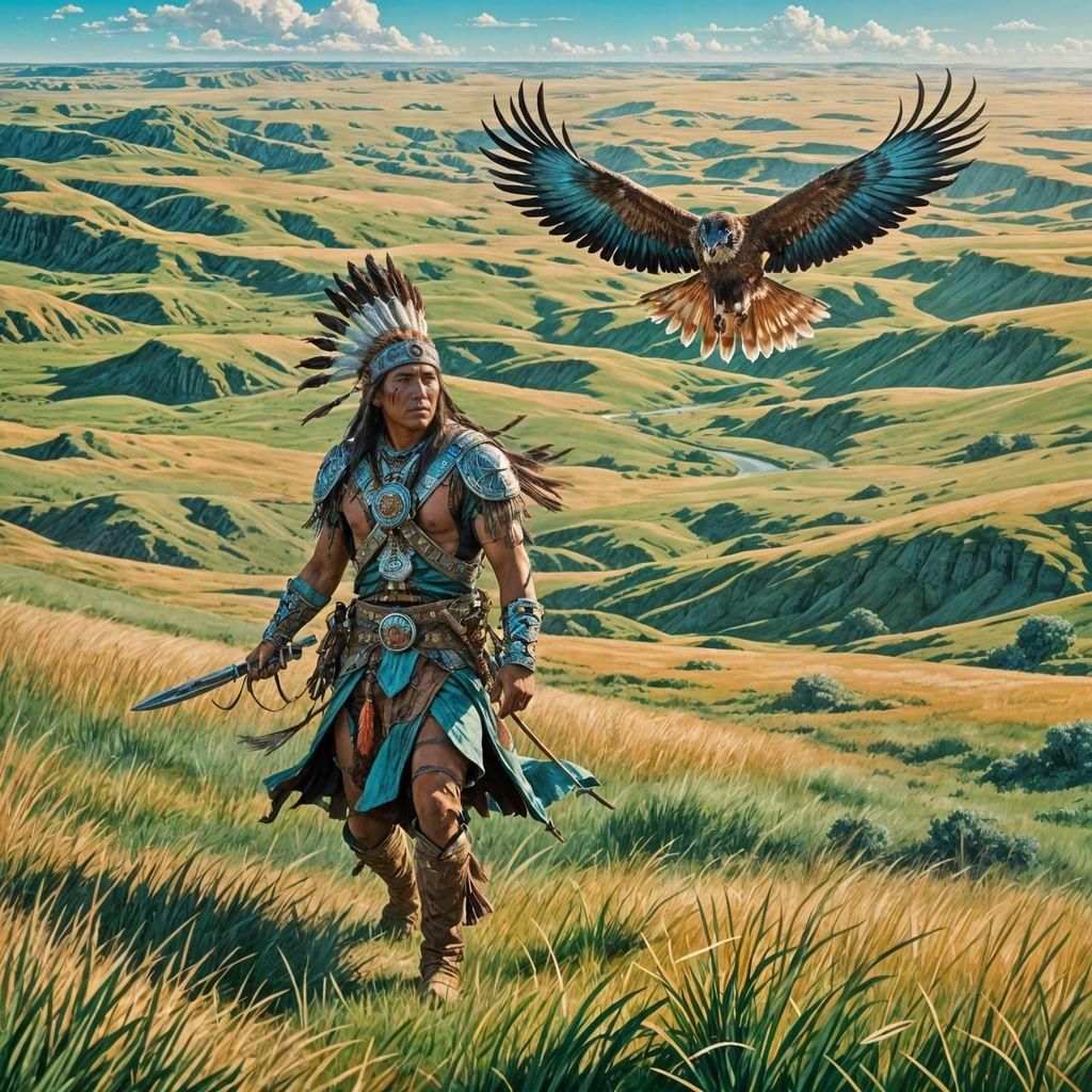 Oklahoma Grasslands Under Native American Care: Matte Painti...