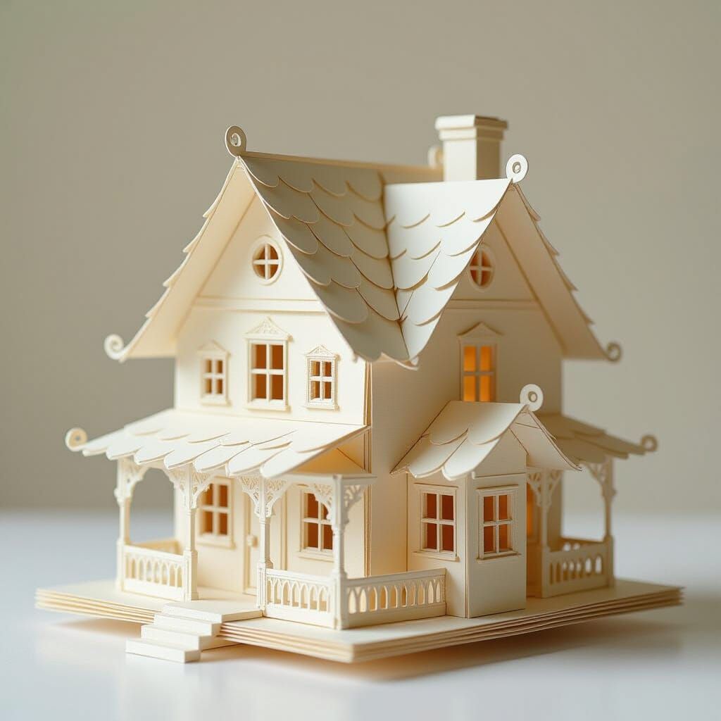 A house made entirely out of paper