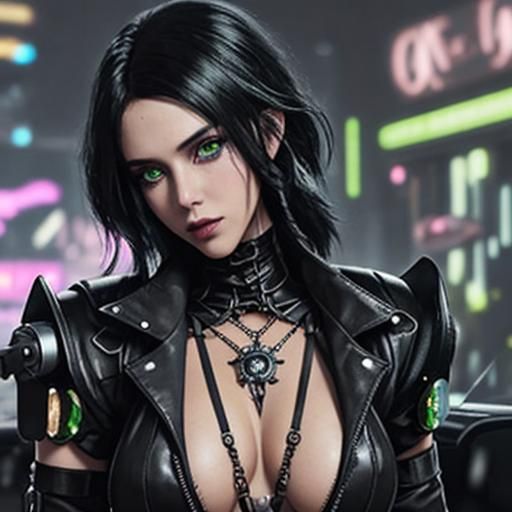 Gothic Cyberpunk Fairy with Steampunk Engine