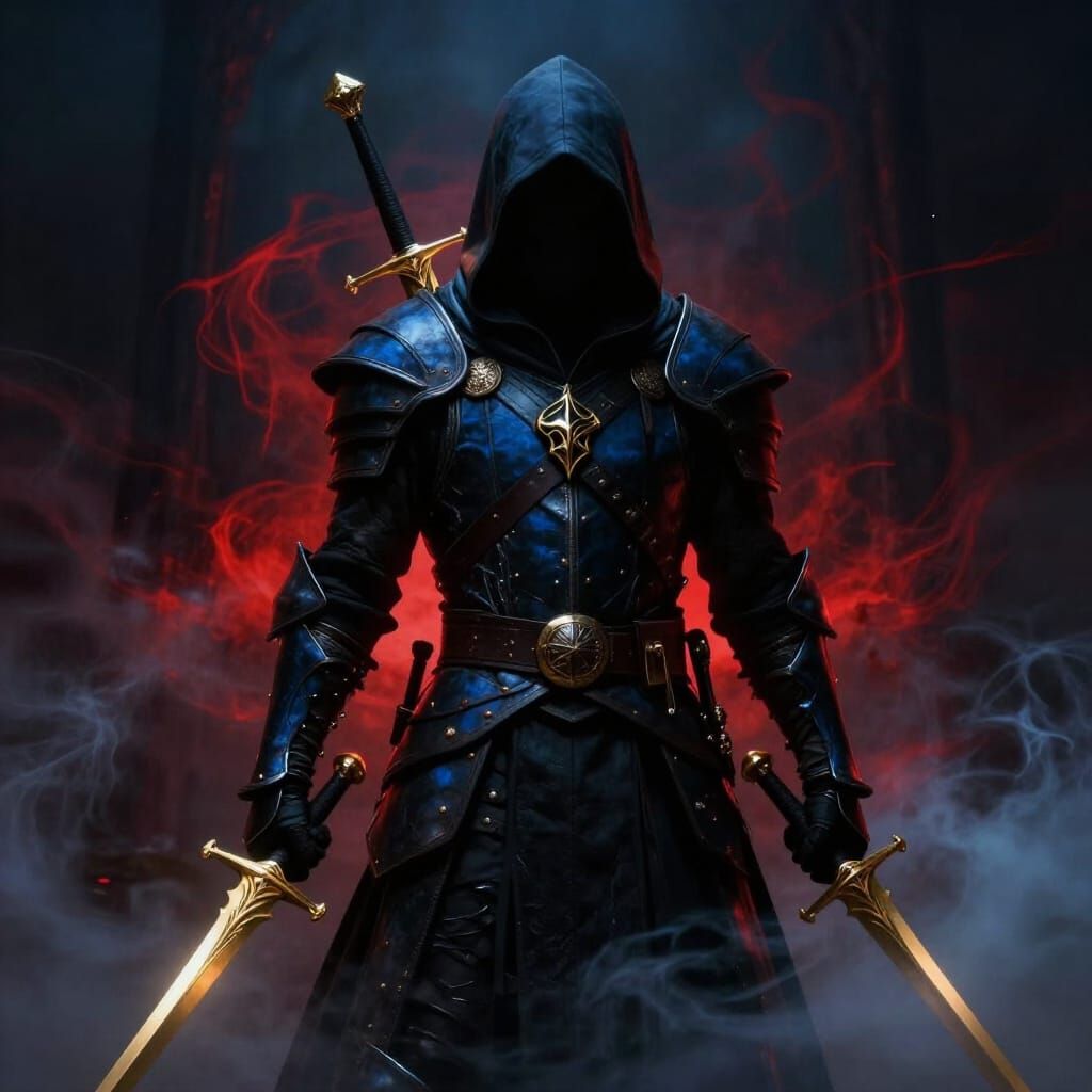 Dark Fantasy Assassin Ready for Battle