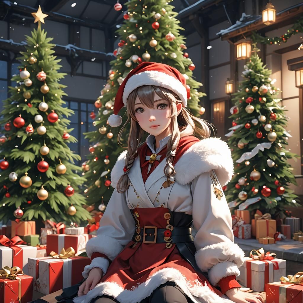 Festive 3D Anime Art Inspired by WLOP